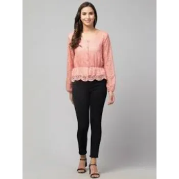 Pink Western Top For Girls